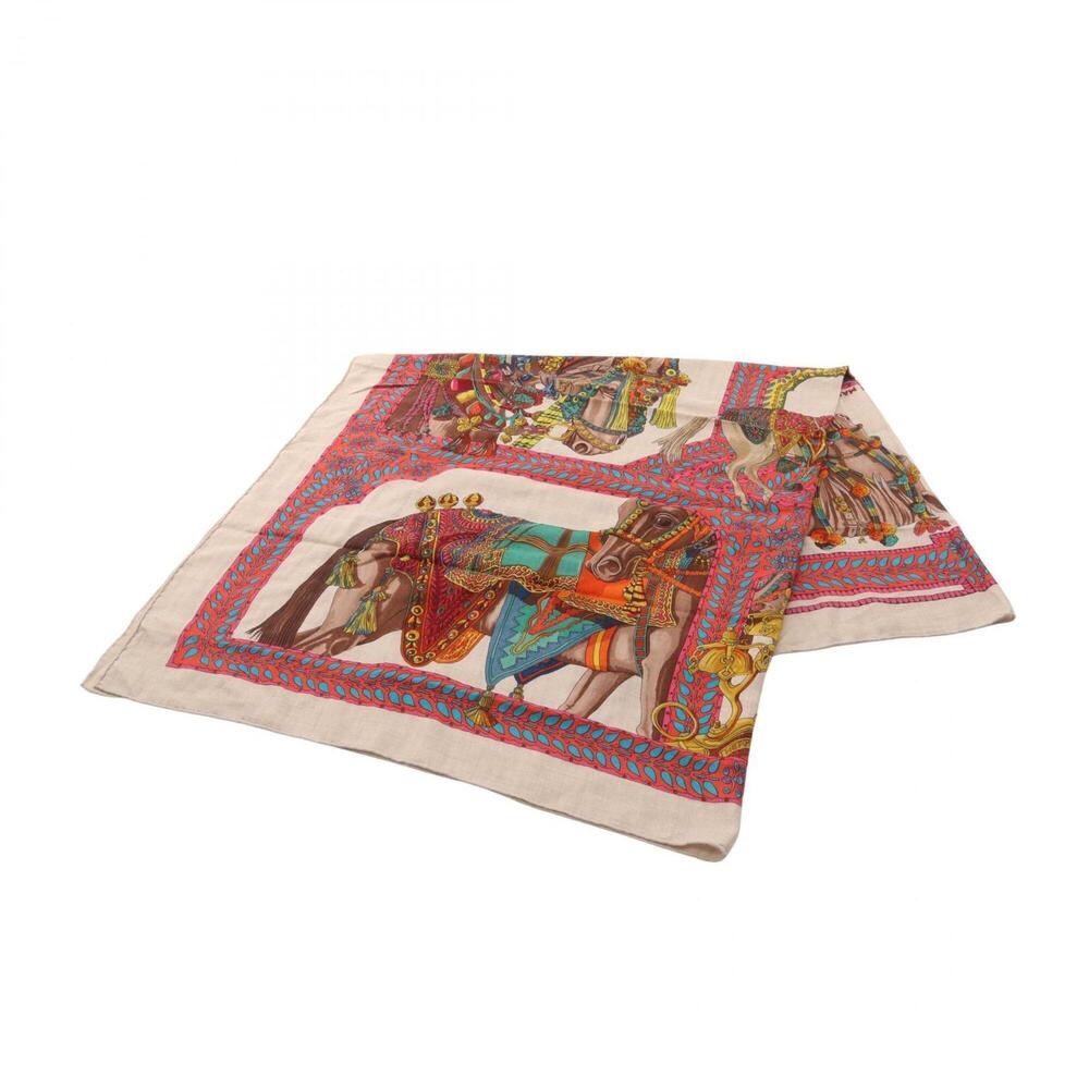 Hermes Carre Geant 140 La danse du cheval marwari scarf muffler silk cashmere...